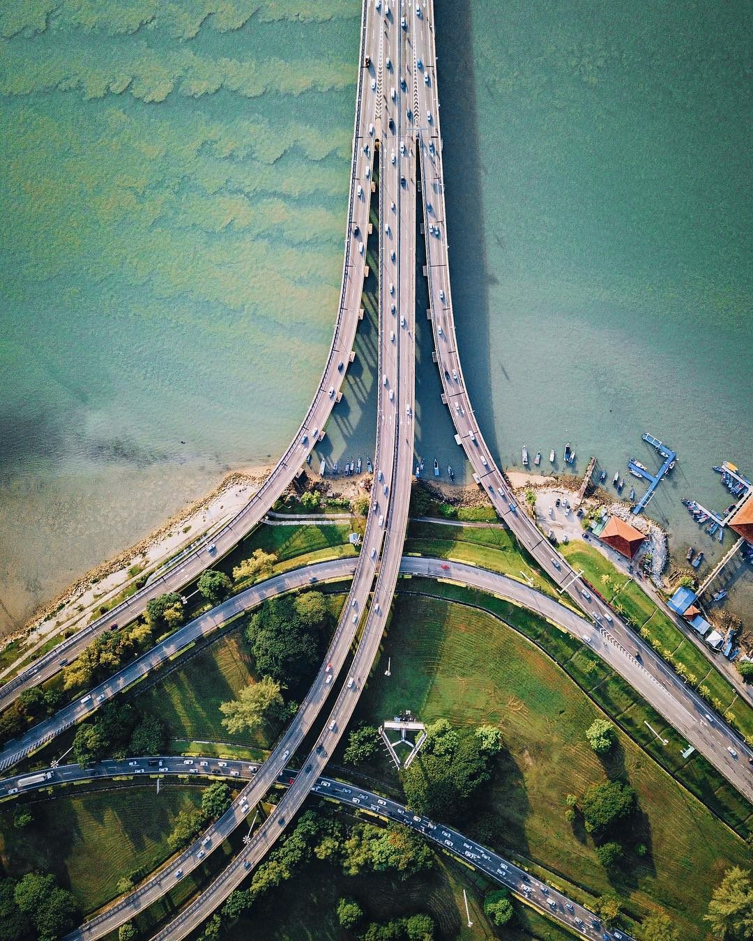 Penang Bridge bird’s-eye view by Jack